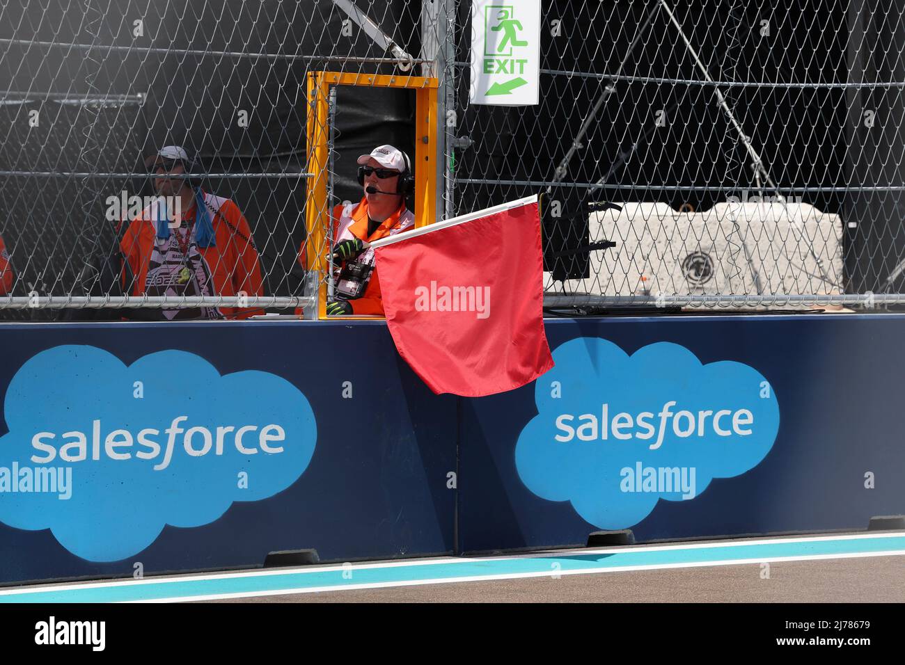Red flag, F1 Grand Prix of Miami at Miami International Autodrome on May 6, 2022 in Miami