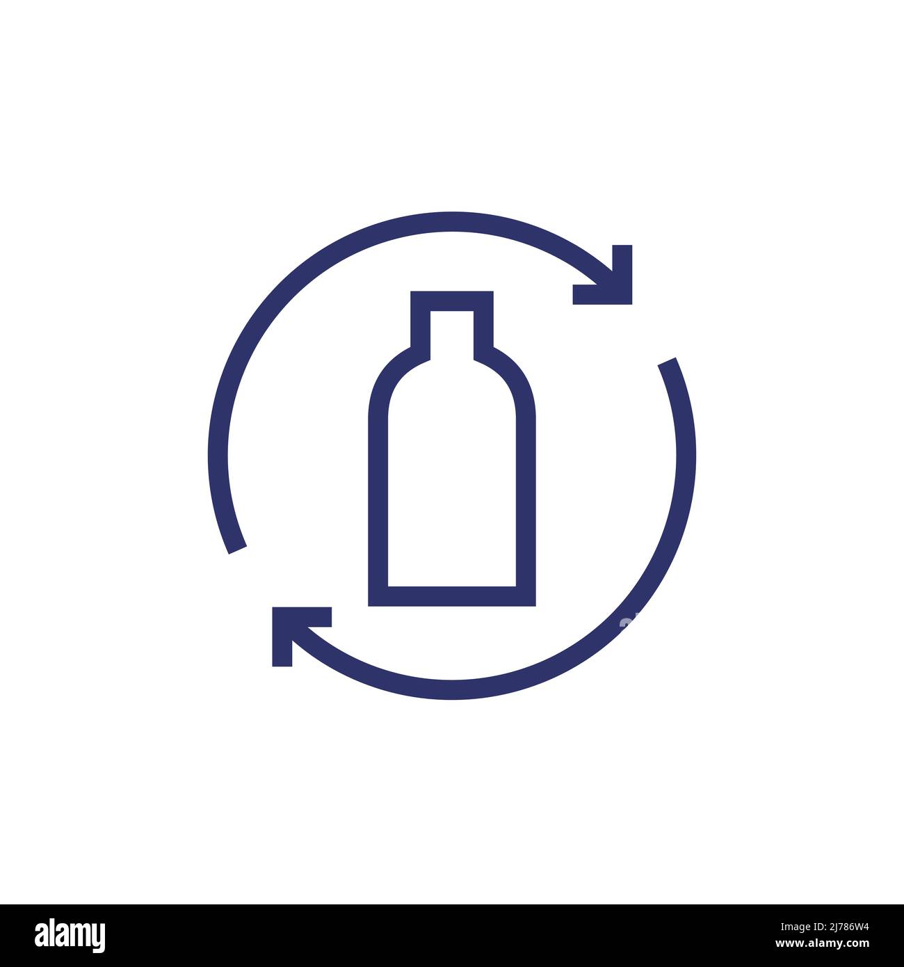 plastic bottle recycling icon, line vector Stock Vector Image & Art - Alamy