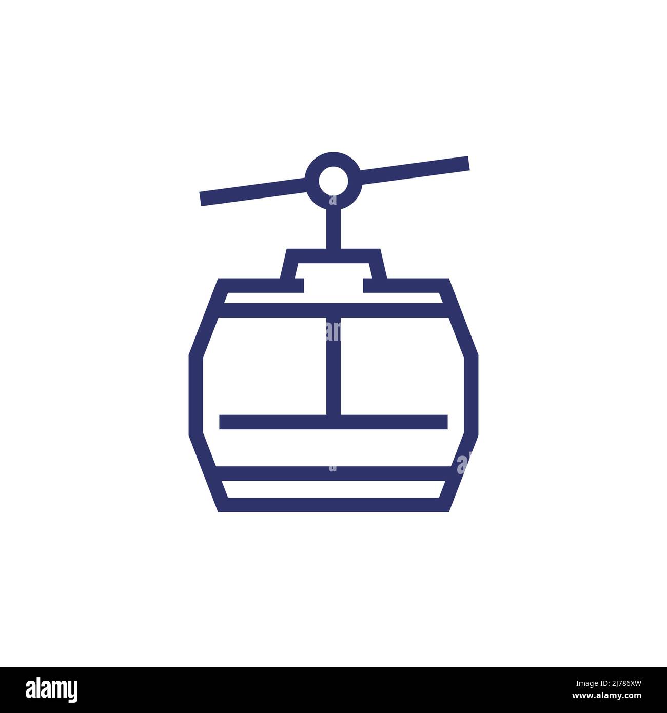 funicular or cable car line icon Stock Vector
