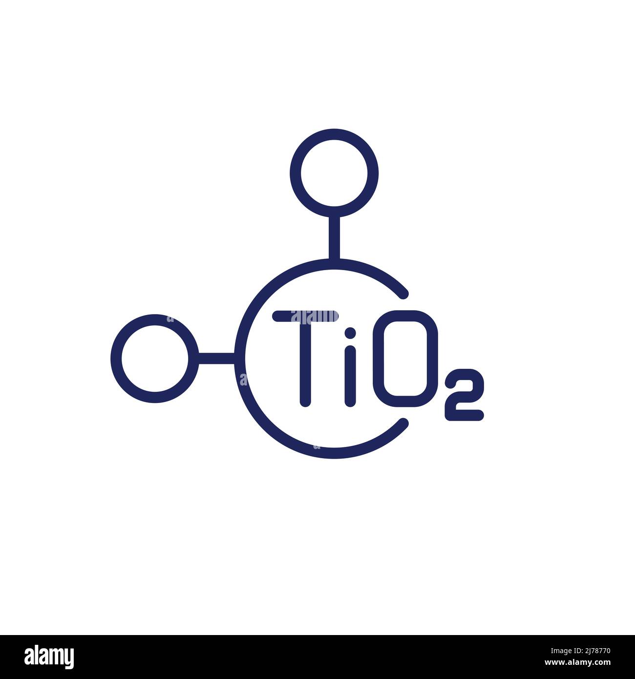 titanium dioxide molecule line icon Stock Vector Image & Art Alamy