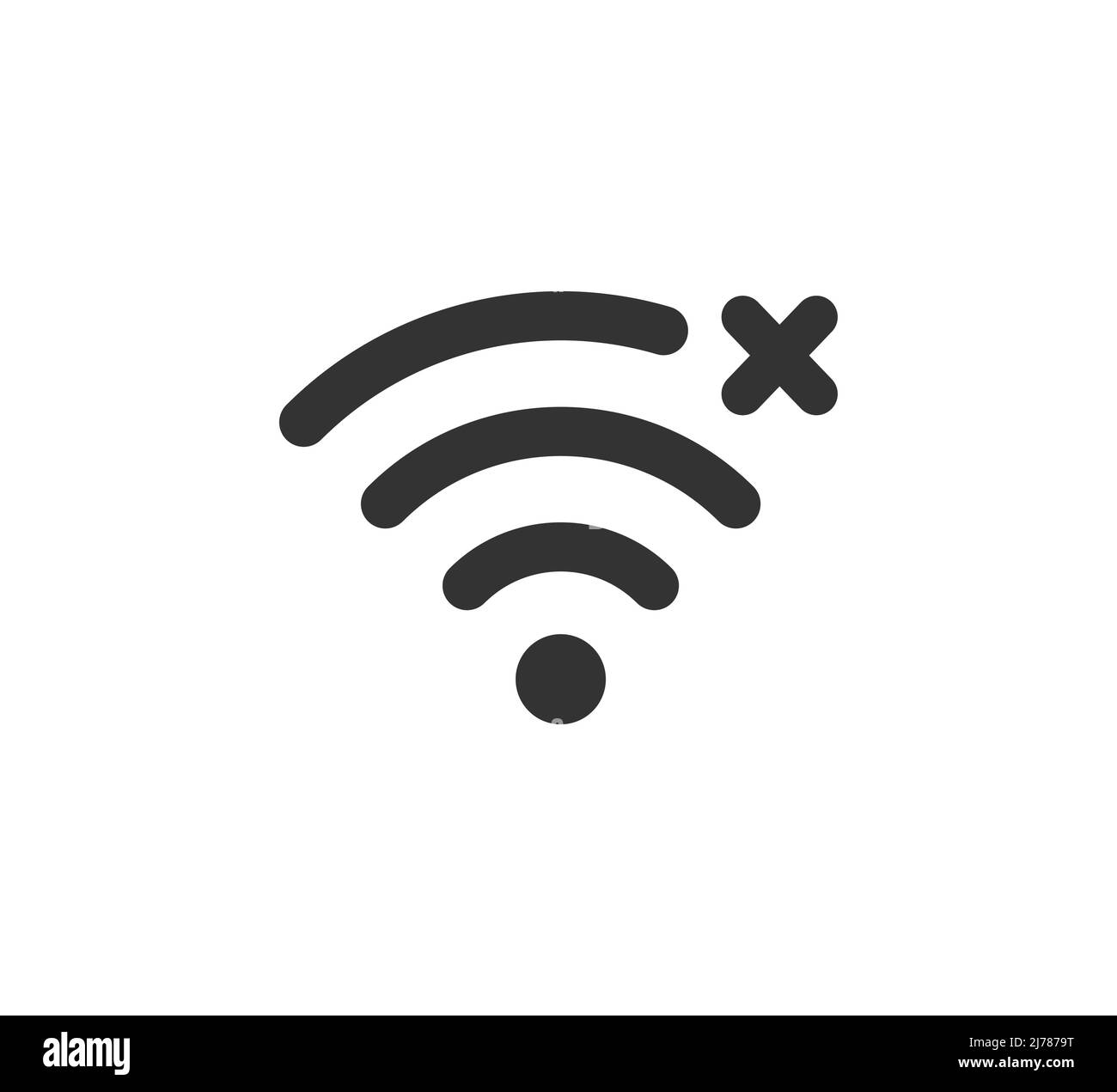 Wifi symbol and cross icon. Jamming wireless internet signal. Wi Fi error.  Failure wifi icon. Disconnected wireless internet signal. Vector Stock  Vector Image & Art - Alamy