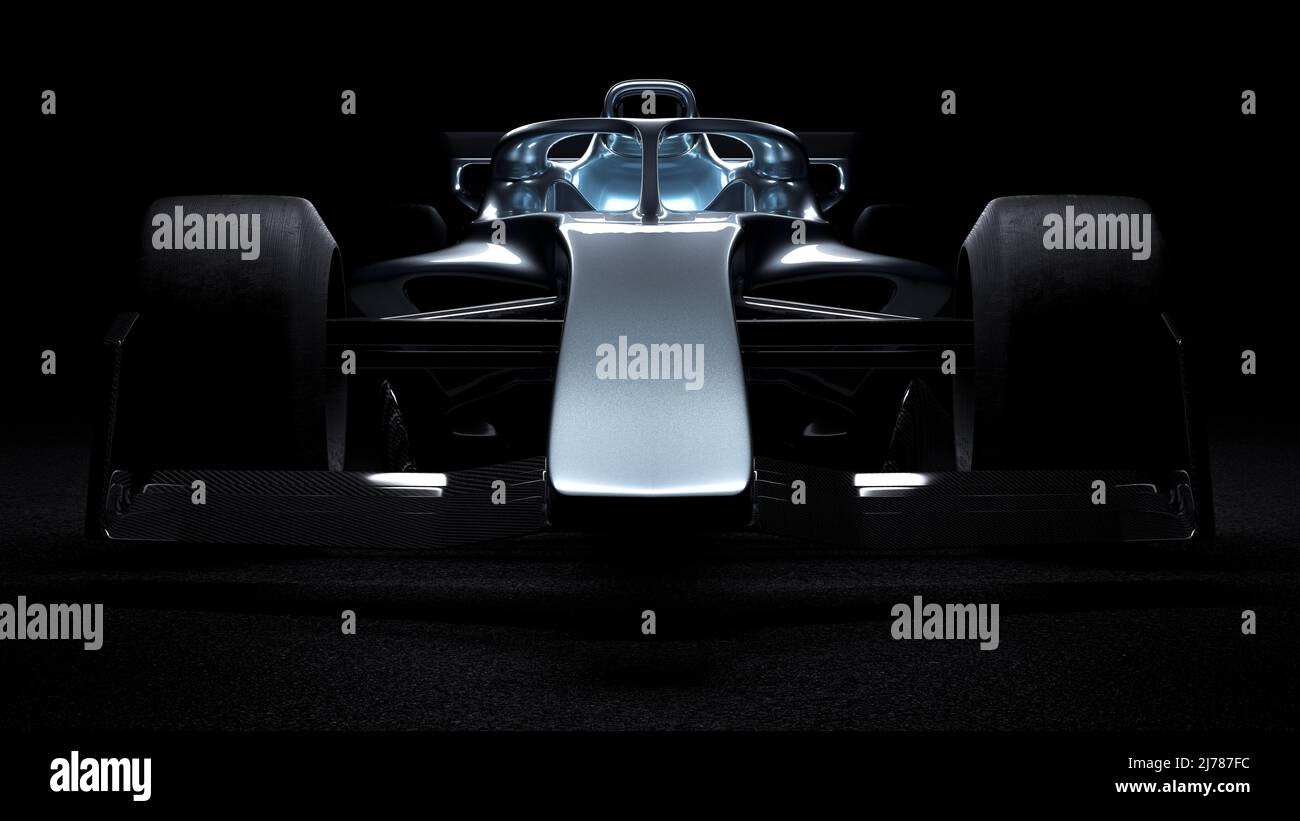3d model race car on a black background with reflection. 3d rendering,  Sport car racing formula one race track line art, AI Generated 25501419  Stock Photo at Vecteezy