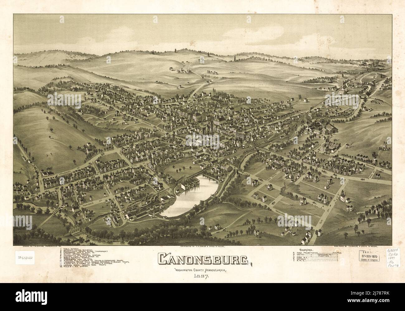Canonsburg map hires stock photography and images Alamy