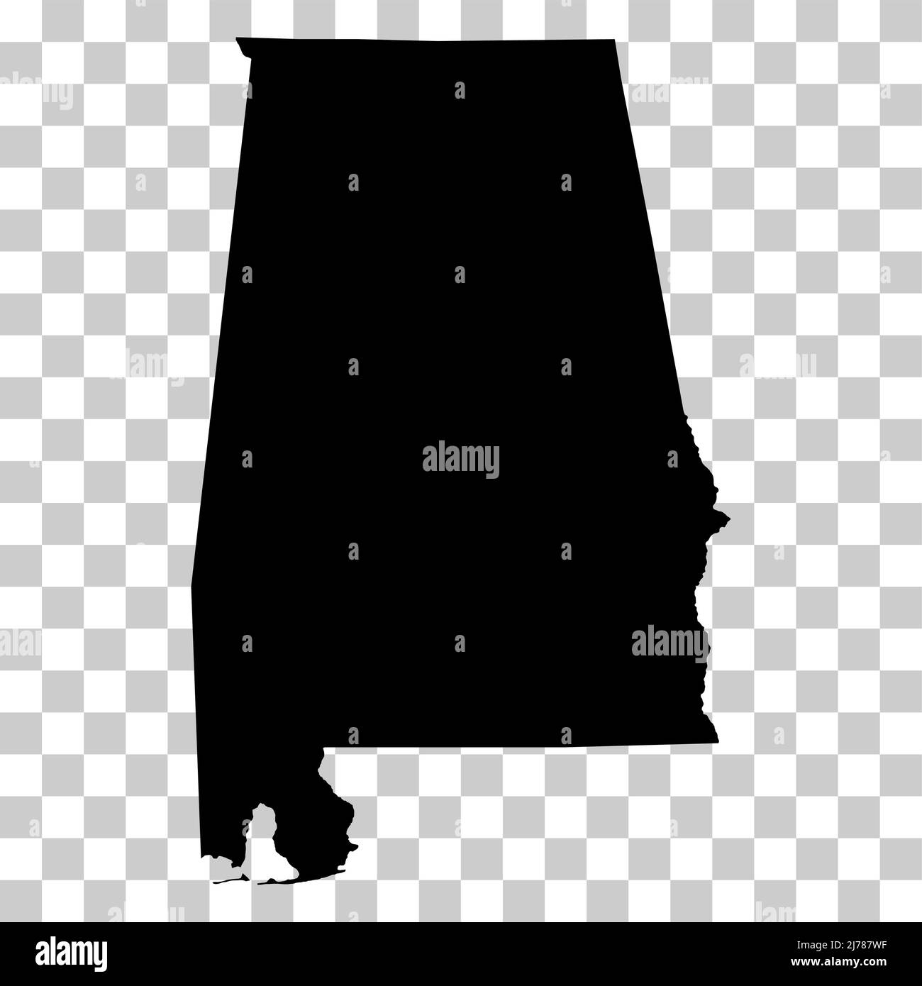 Alabama shape, united states of america. Flat concept icon symbol vector illustration . Stock Vector