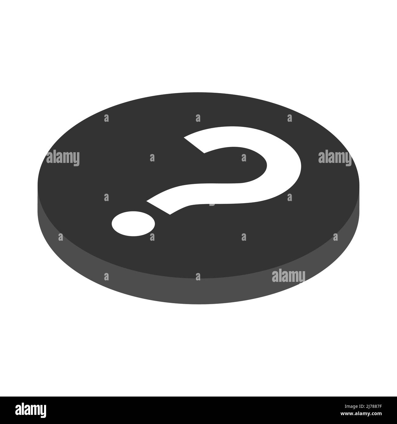 Question isometric icon mark, help or ask bubble graphic symbol, web ...