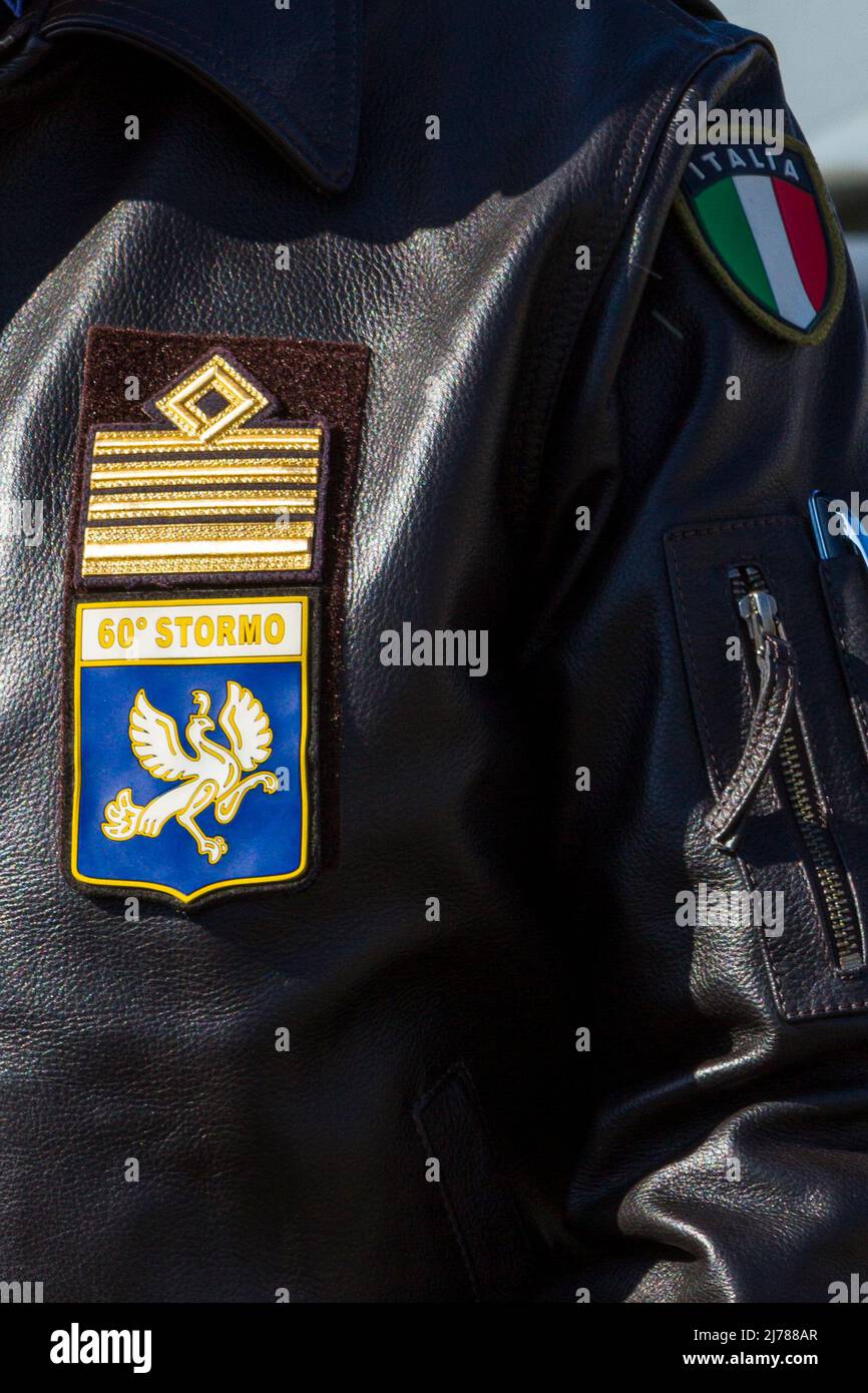 Colonel rank insignia of the Italian Air Force belonging to 60° Stormo (60th Wing) Stock Photo