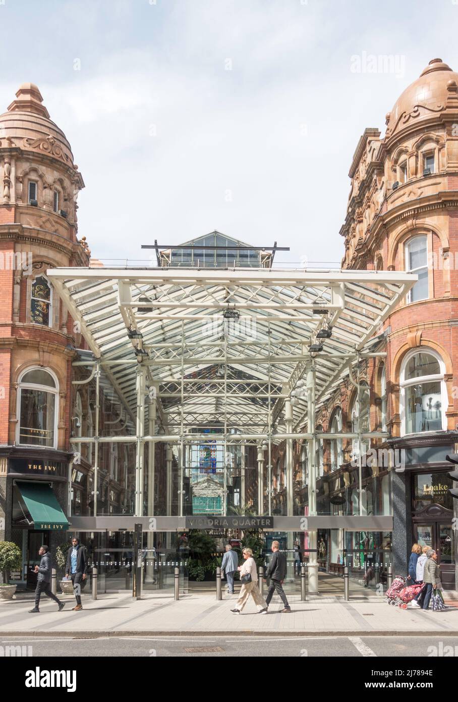 The entrance to the Victoria Quarter from Vicar Lane in Leeds city