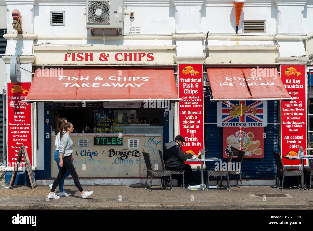 Traditional Fish & Chips Southend Pier Arches cafe in Southend on Sea