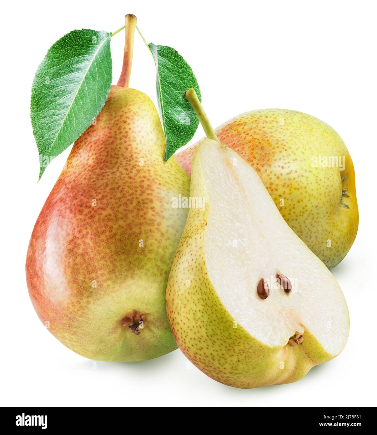 Ripe pear fruit on white background. File contains clipping path Stock ...