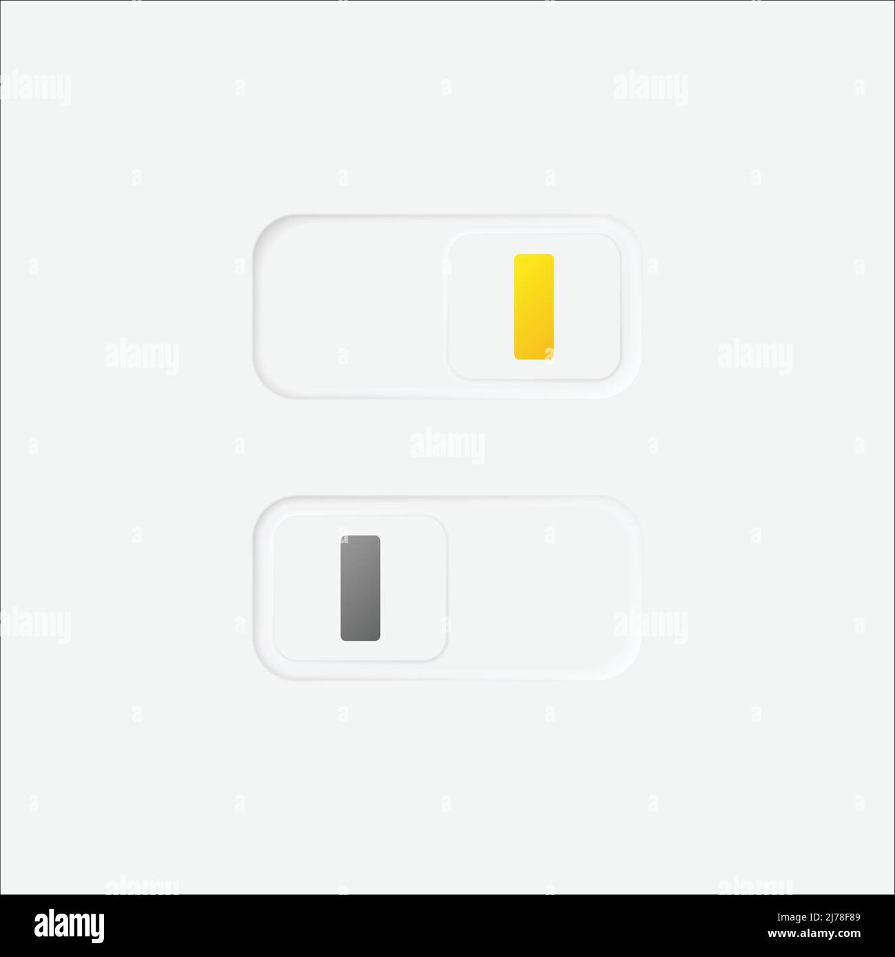 Switch on and off square buttons Stock Vector Image & Art - Alamy
