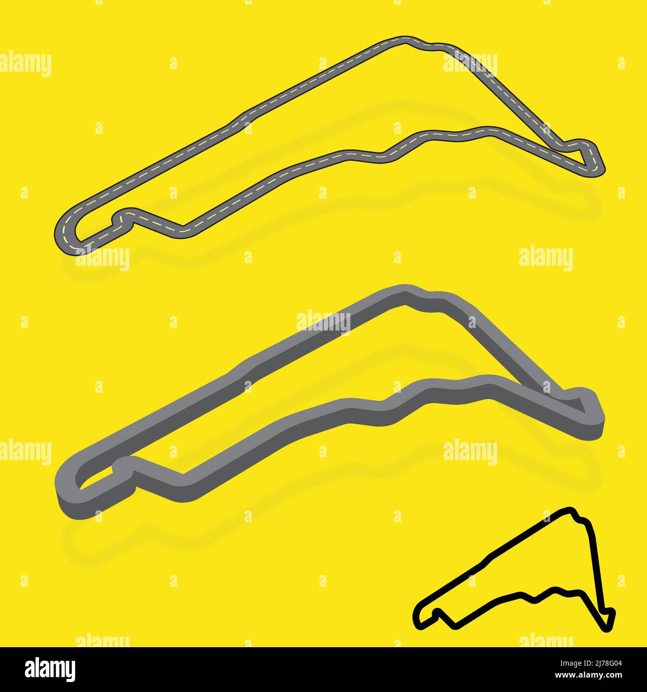 Street chase circuit Stock Vector