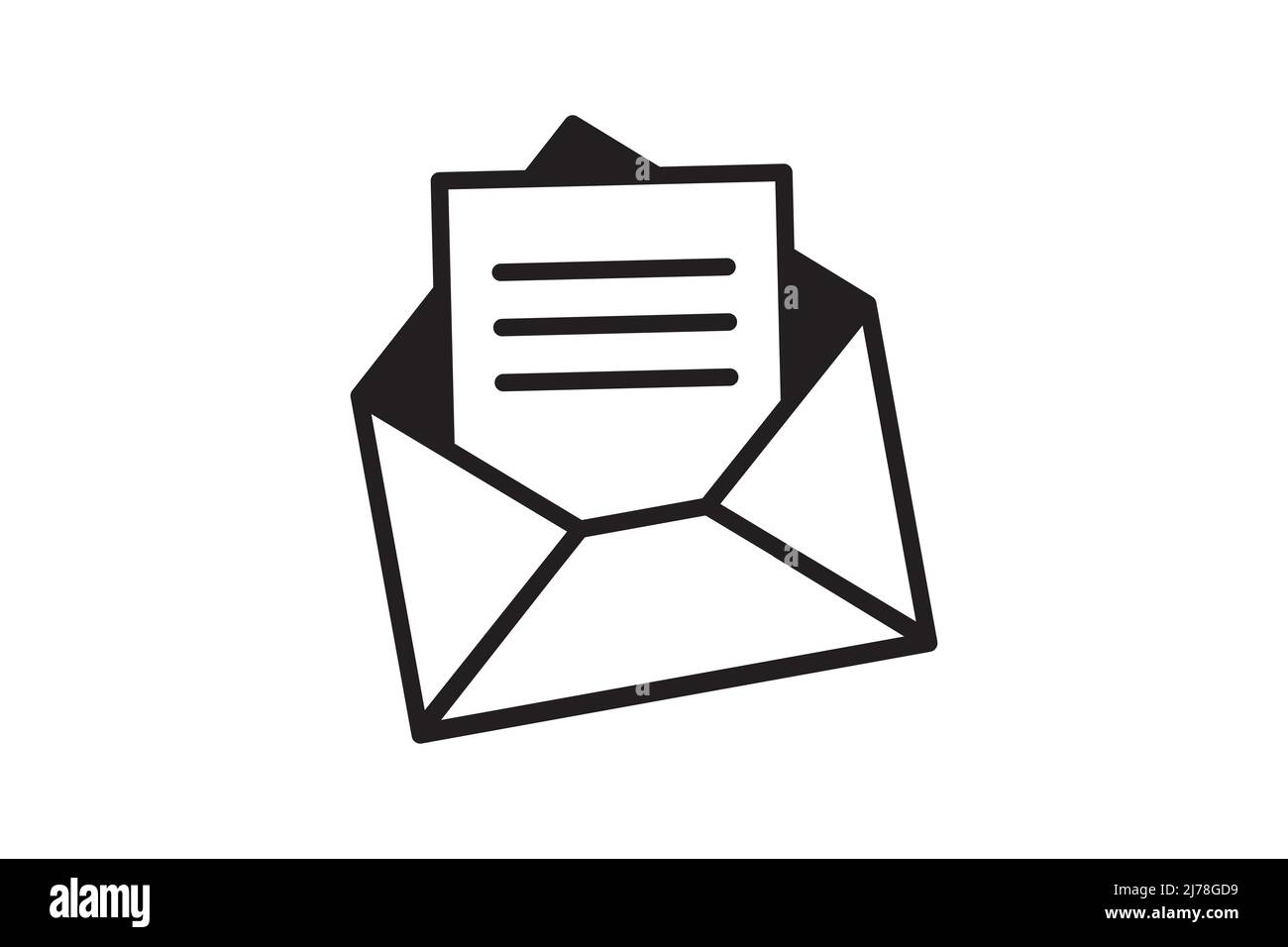 Mail icon vector sign. Letter envelope symbol. Message send to address ...