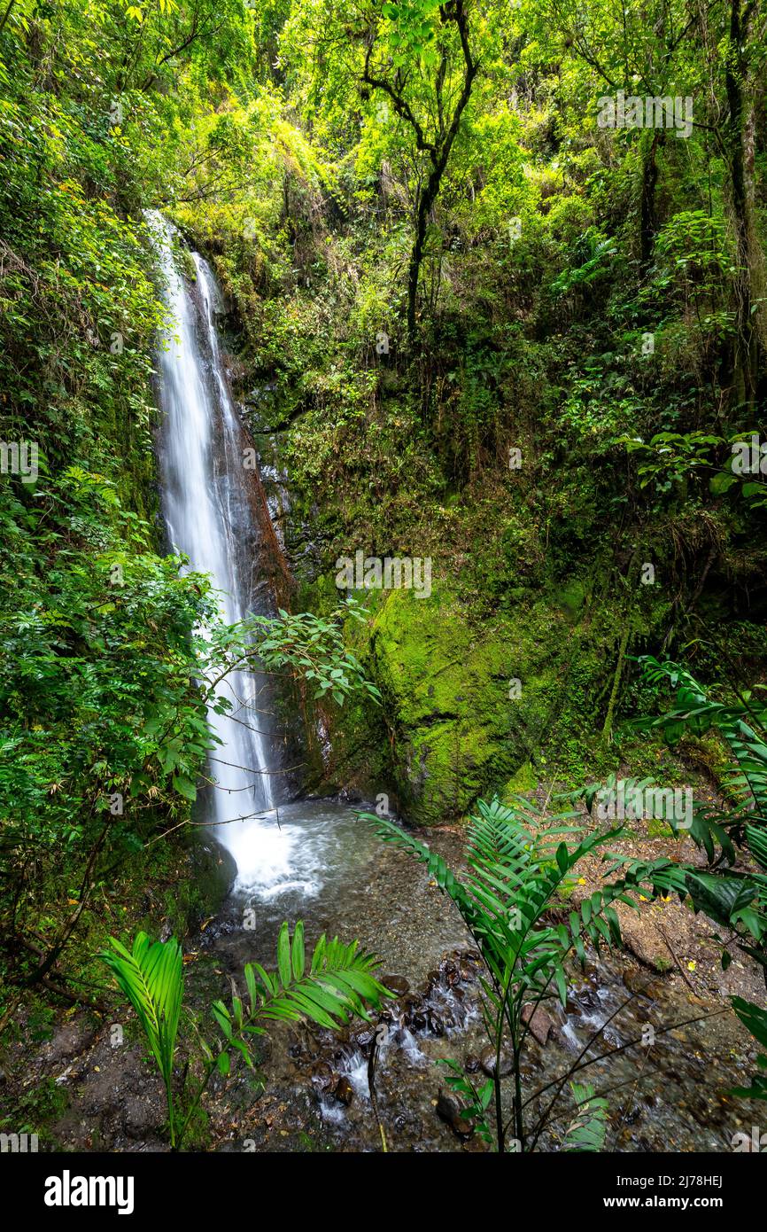 El Pailon del Diablo waterfall in Banos Santa Agua, Ecuador. South ...