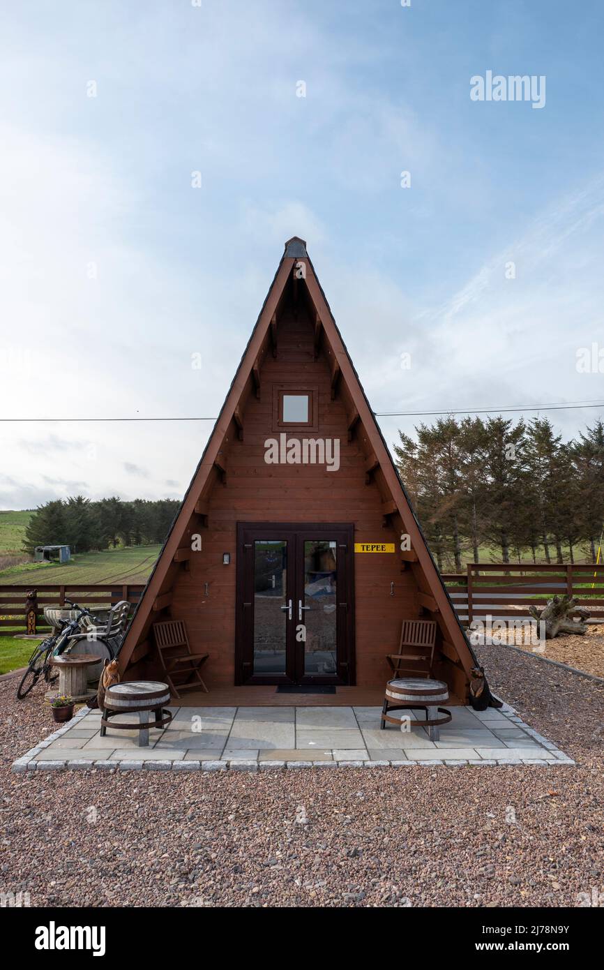 Glamping accommodation in Scotland Stock Photo