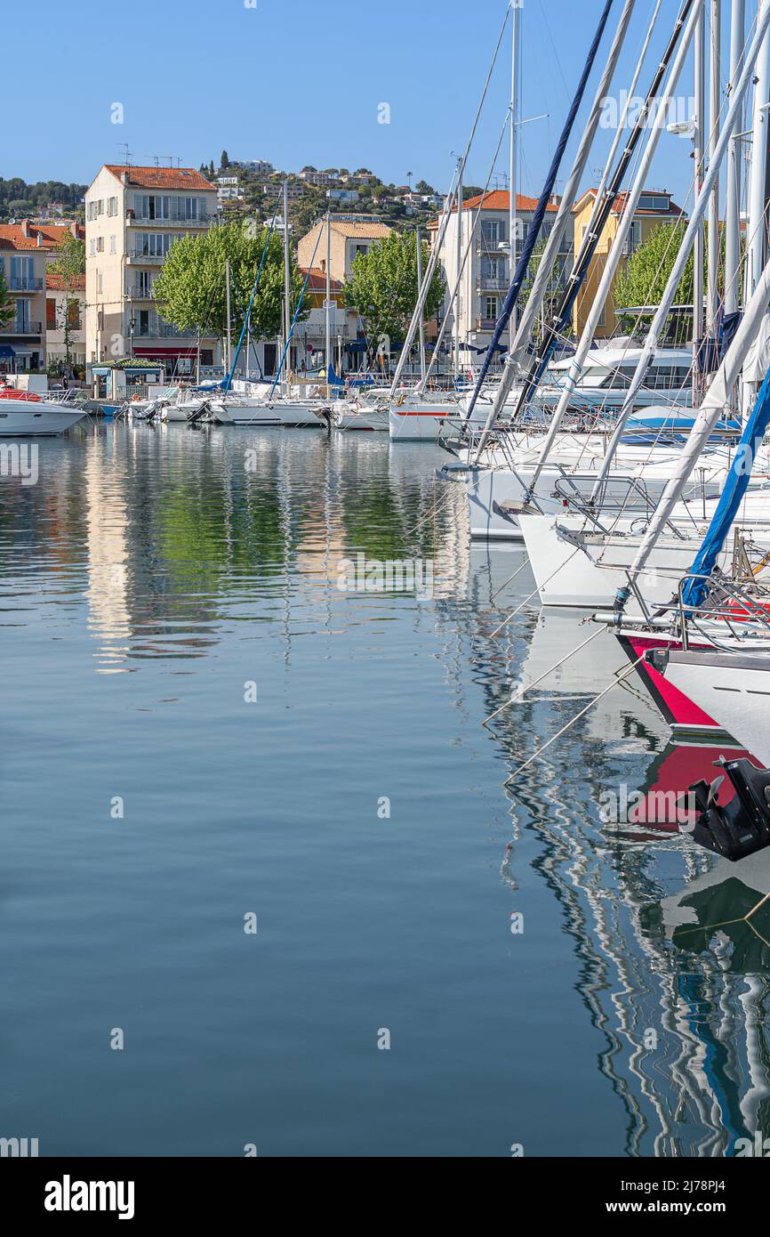 Golfe Juan Vallauris port in the south of Frnce Stock Photo