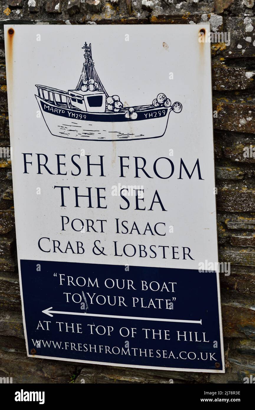 Fresh Fish for Sale Port Issac Cornwall England uk Stock Photo Alamy