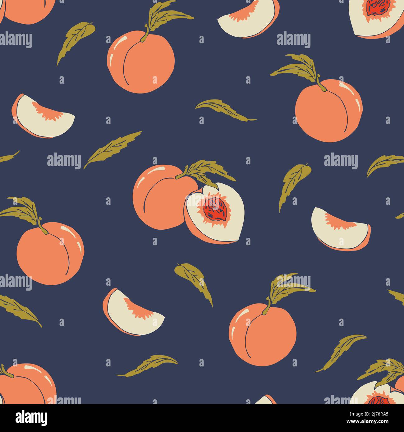 Citrus fruit blue peach background Stock Vector Images - Alamy