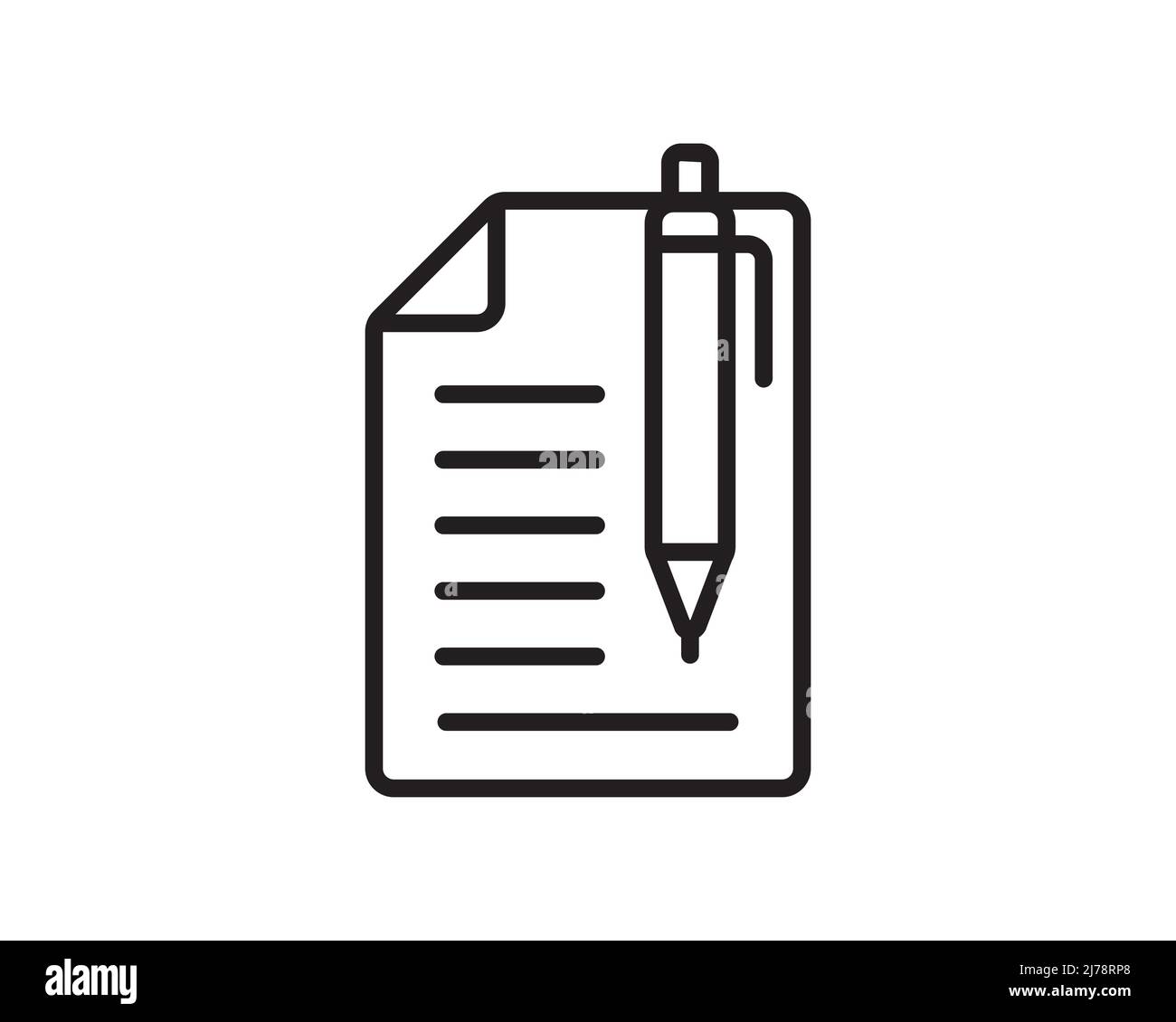 Note icon vector sign. Paper message or document page. Notice doc sheet Stock Vector Image & Art