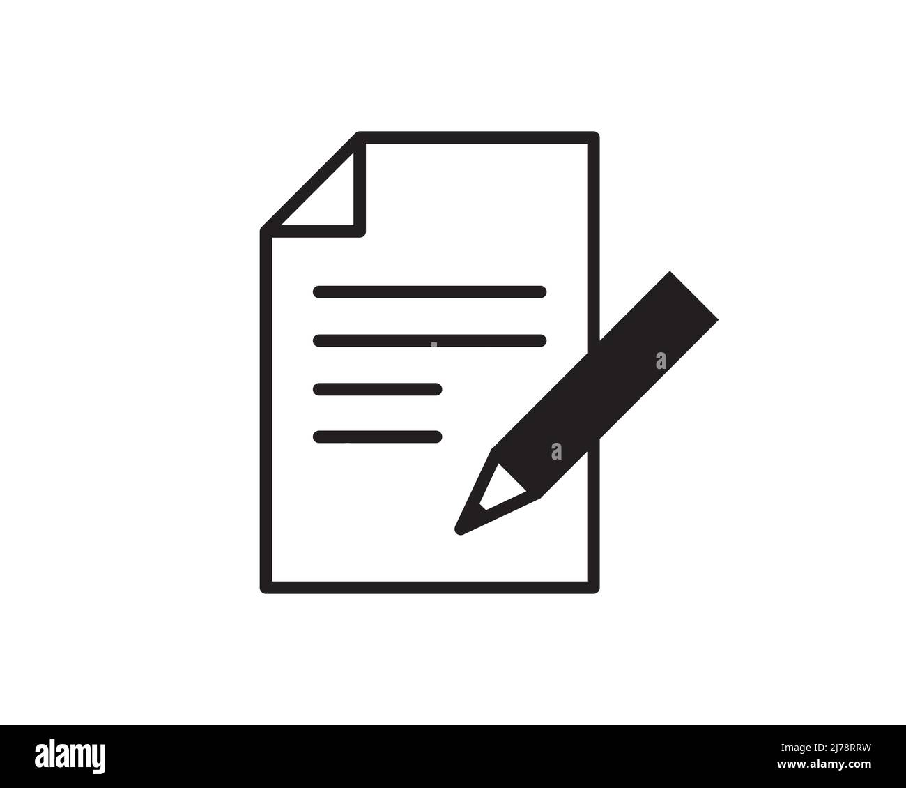Note icon vector sign. Paper message or document page. Notice doc sheet Stock Vector Image & Art