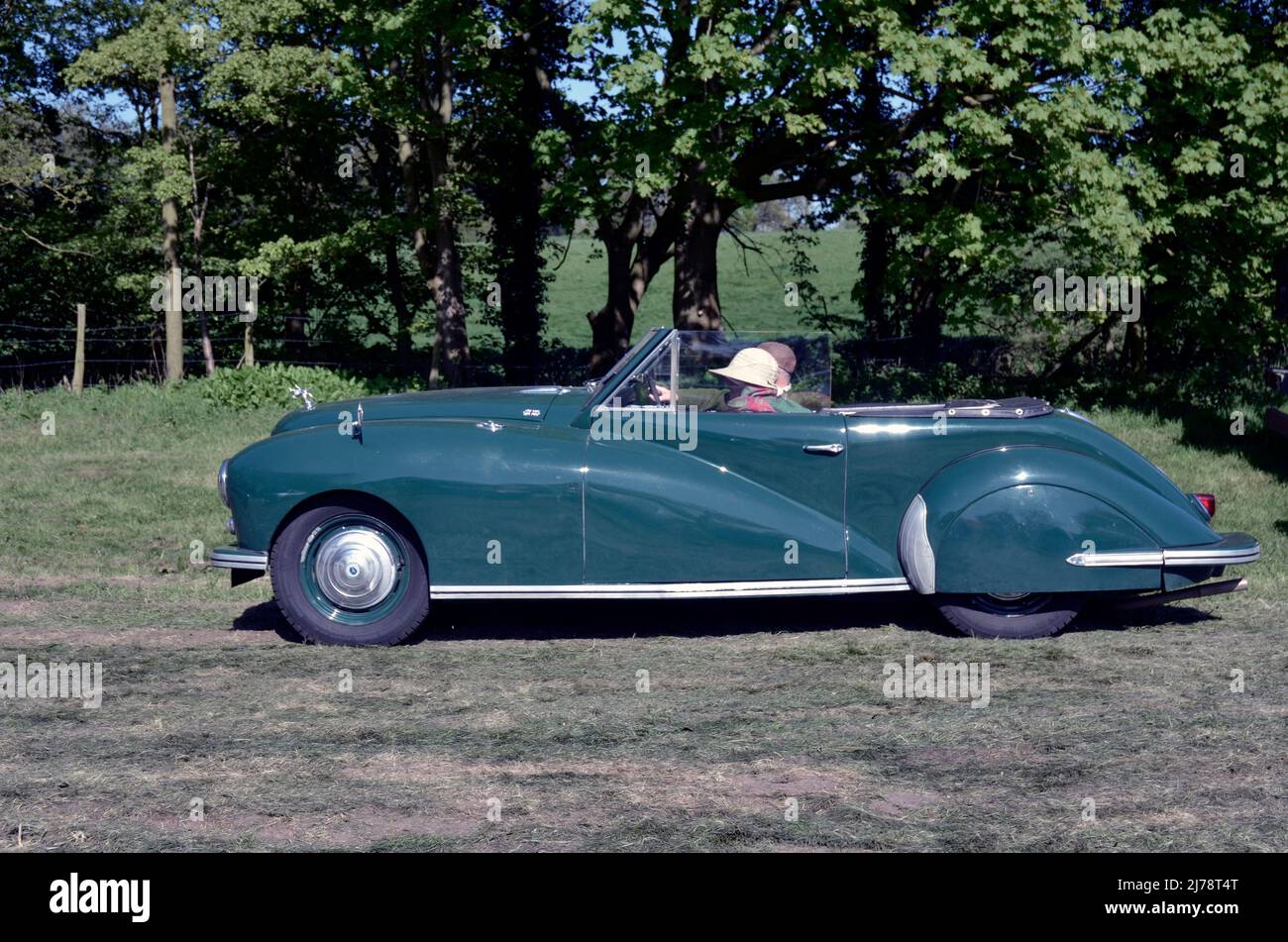 vintage peugeot open top sports car Stock Photo