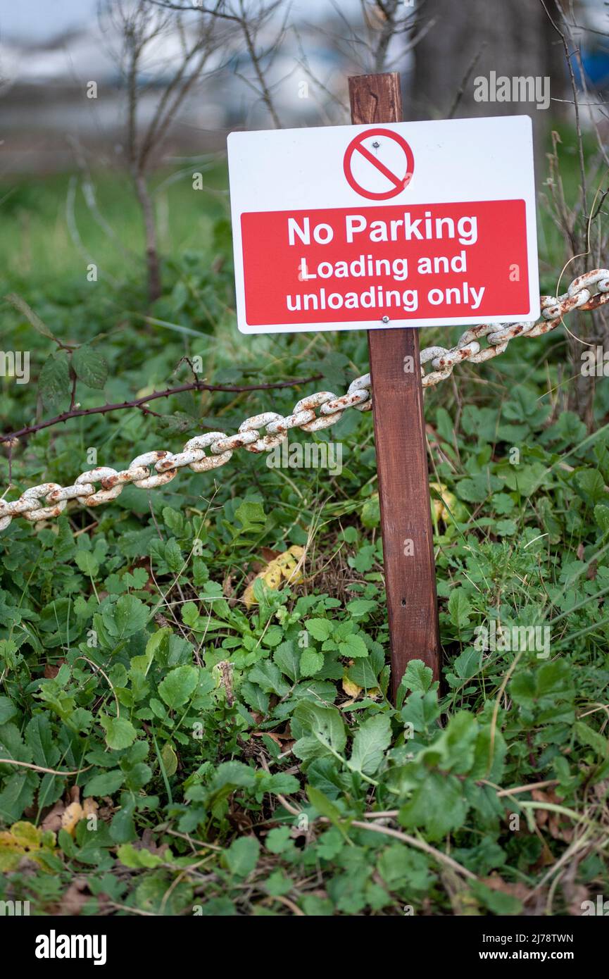 parking restriction sign Stock Photo Alamy