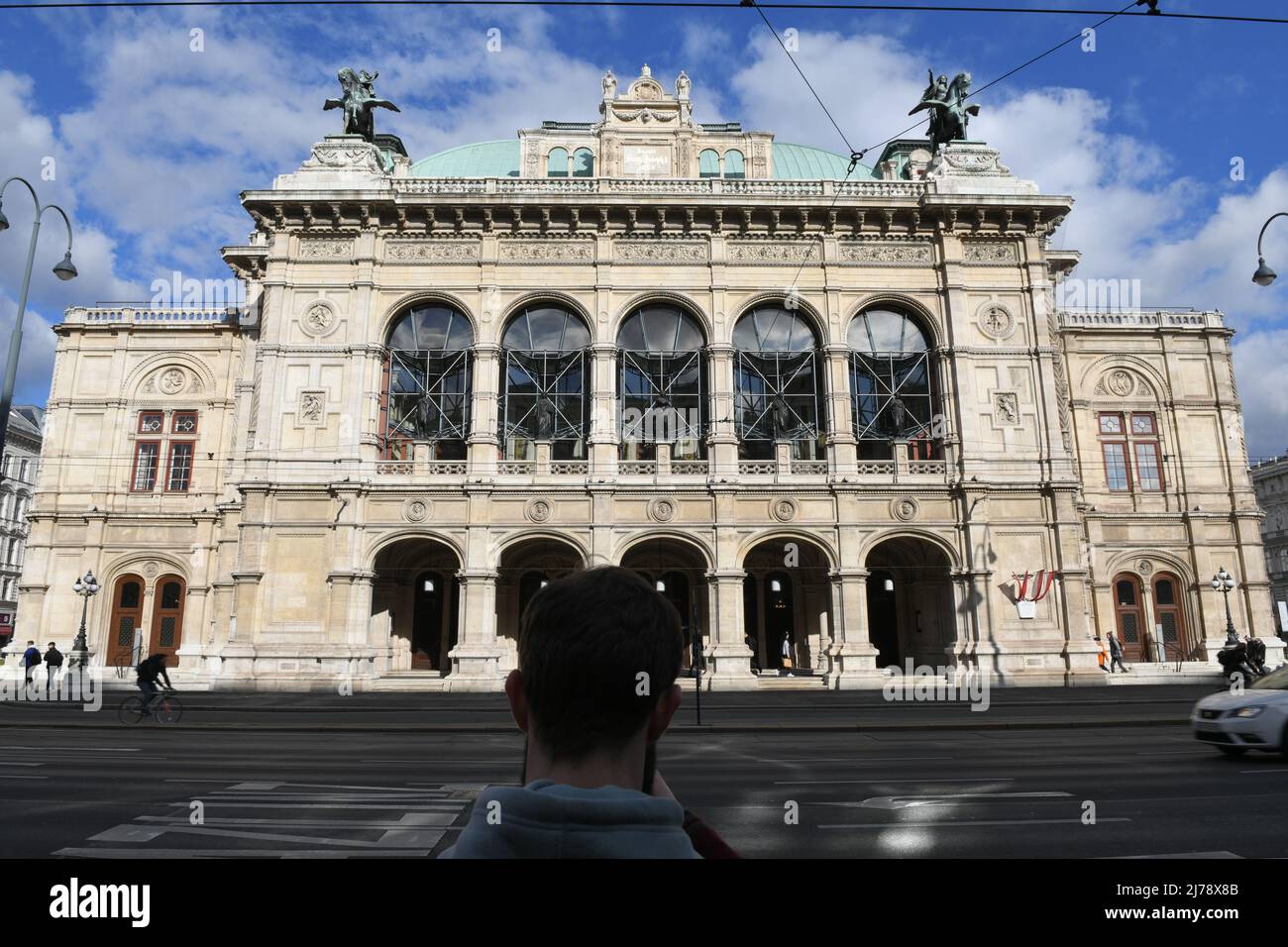 Die Staatsoper an der Ringstraße in Wien, Österreich - The State Opera on the Ringstrasse in Vienna, Austria Stock Photo