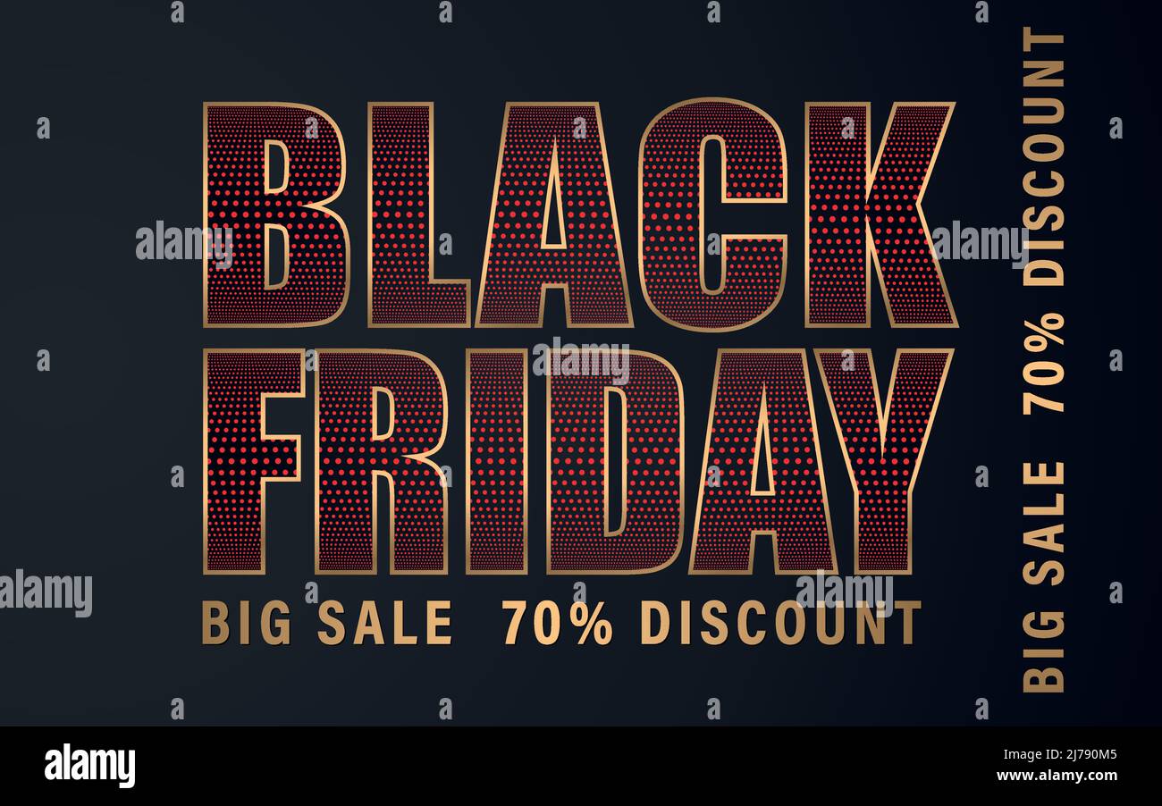 Simple BlackFriday typography design. Stock Vector