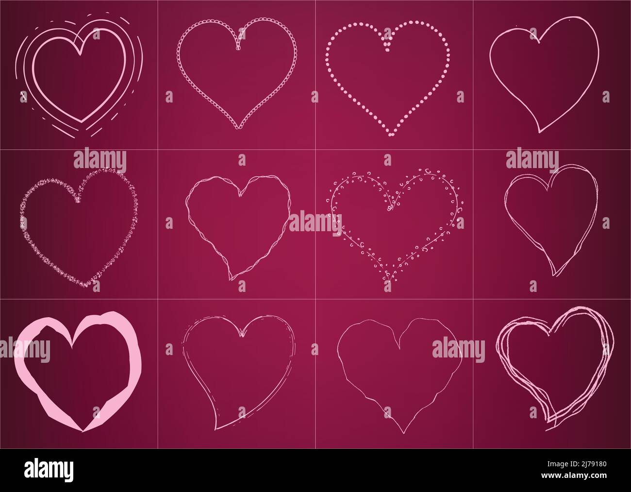 Doodle heart collection Stock Vector Image & Art - Alamy