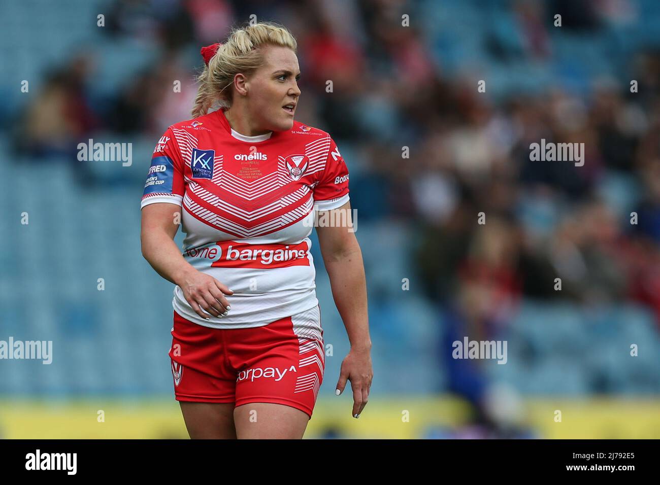 Amy Hardcastle #4 of St Helens during the game   in ,  on 5/7/2022. (Photo by David Greaves Photos/ Via/News Images/Sipa USA) Stock Photo