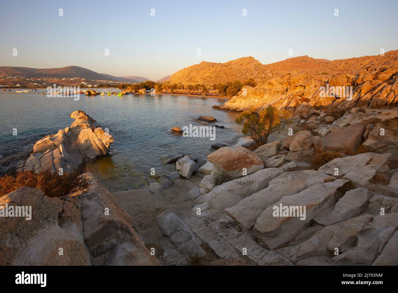 Kolymbithres Beach at sunrise, Paros, Cyclades Islands, Greece Stock Photo