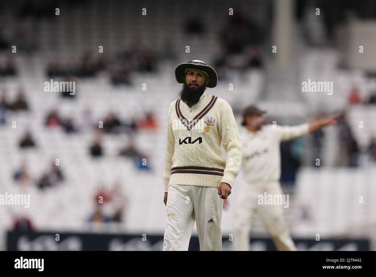 London, UK. 7 May, 2022. London, UK. as Surrey take on Northamptonshire in the County Championship at the Kia Oval, day three David Rowe/Alamy Live News Stock Photo