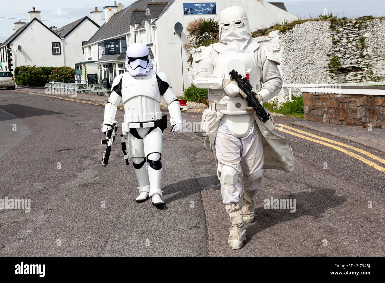 Star wars characters at May the 4th Festival in Portmagee, County Kerry Ireland Stock Photo