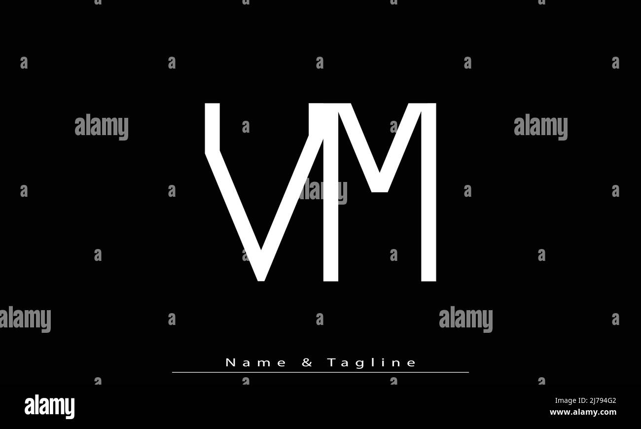 Alphabet letters Initials Monogram logo VM , MV Stock Vector Image ...