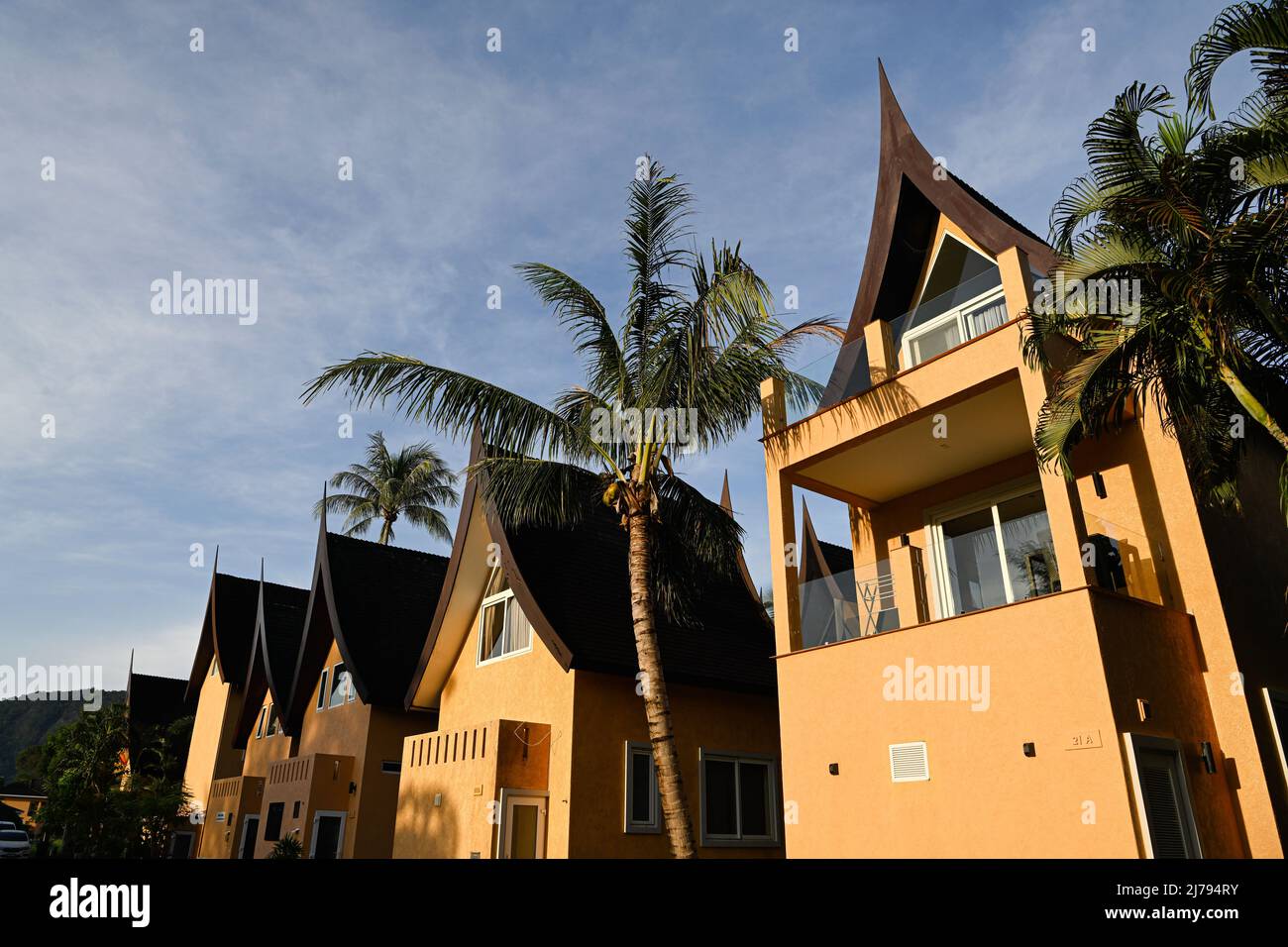 A general view of resort villas at Blue Haven Bay by Siam Royal View at Chang Noi Beach, Koh Chang Island in Trat province. Koh Chang is a popular tourist resort island situated about 350 km southeast of the capital, Bangkok. (Photo by Paul Lakatos / SOPA Images/Sipa USA) Stock Photo