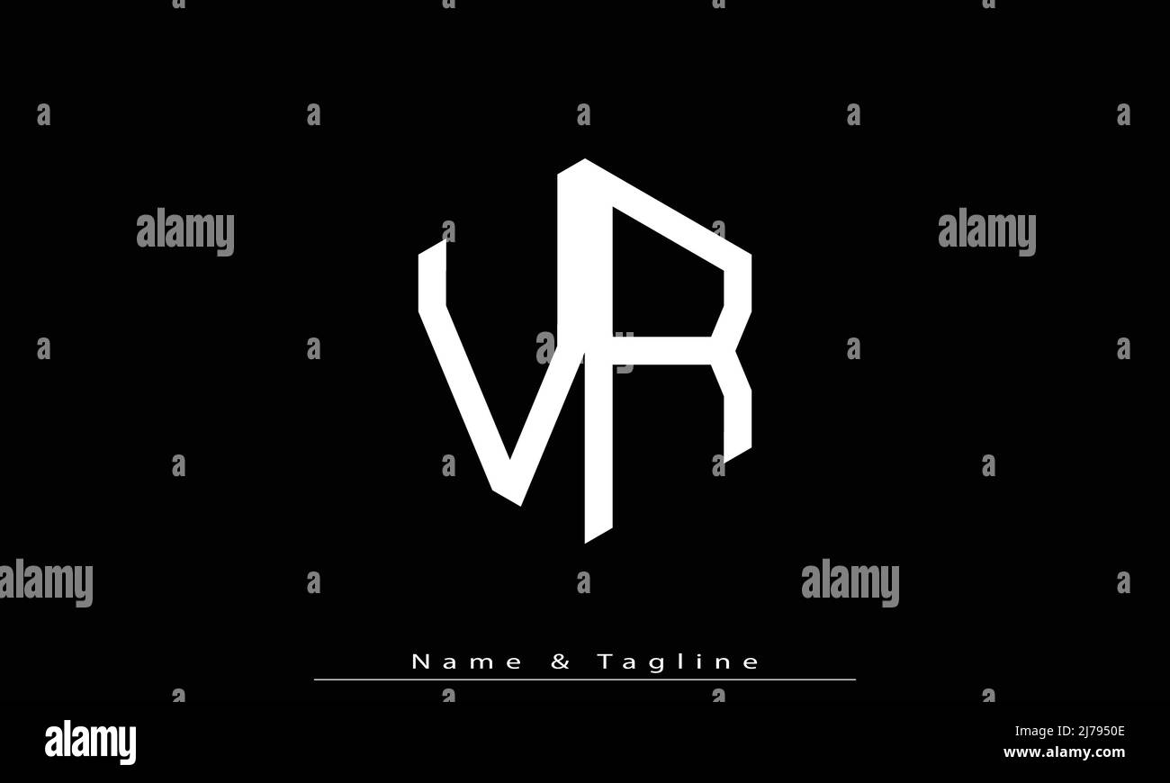 Alphabet letters Initials Monogram logo VR , RV Stock Vector Image ...