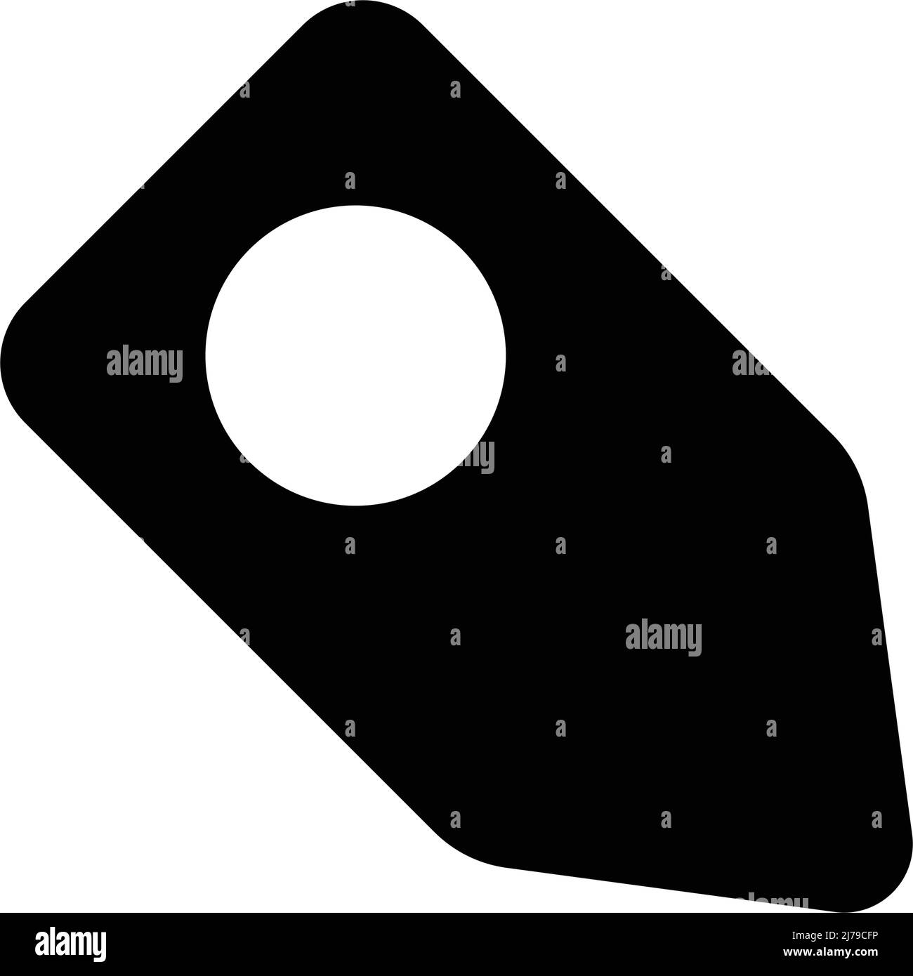 Tag silhouette icon. Label vector. Editable vector. Stock Vector