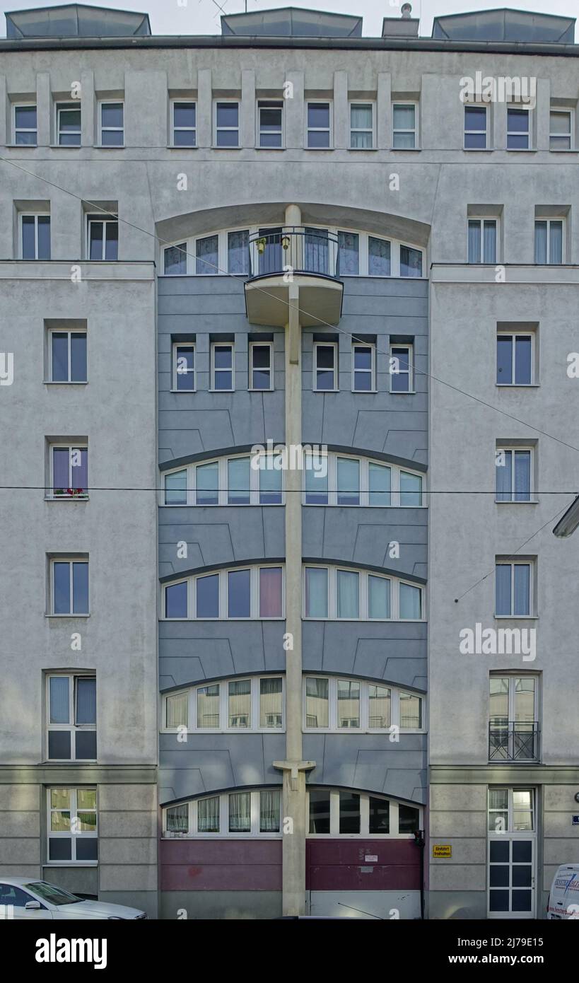 Wien, Schrankenberggasse 1820, Genossenschaftshaus von Rob Krier, 1983