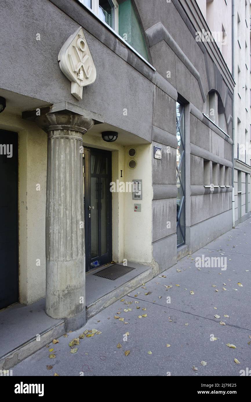 Wien, Schrankenberggasse 1820, Genossenschaftshaus von Rob Krier, 1983