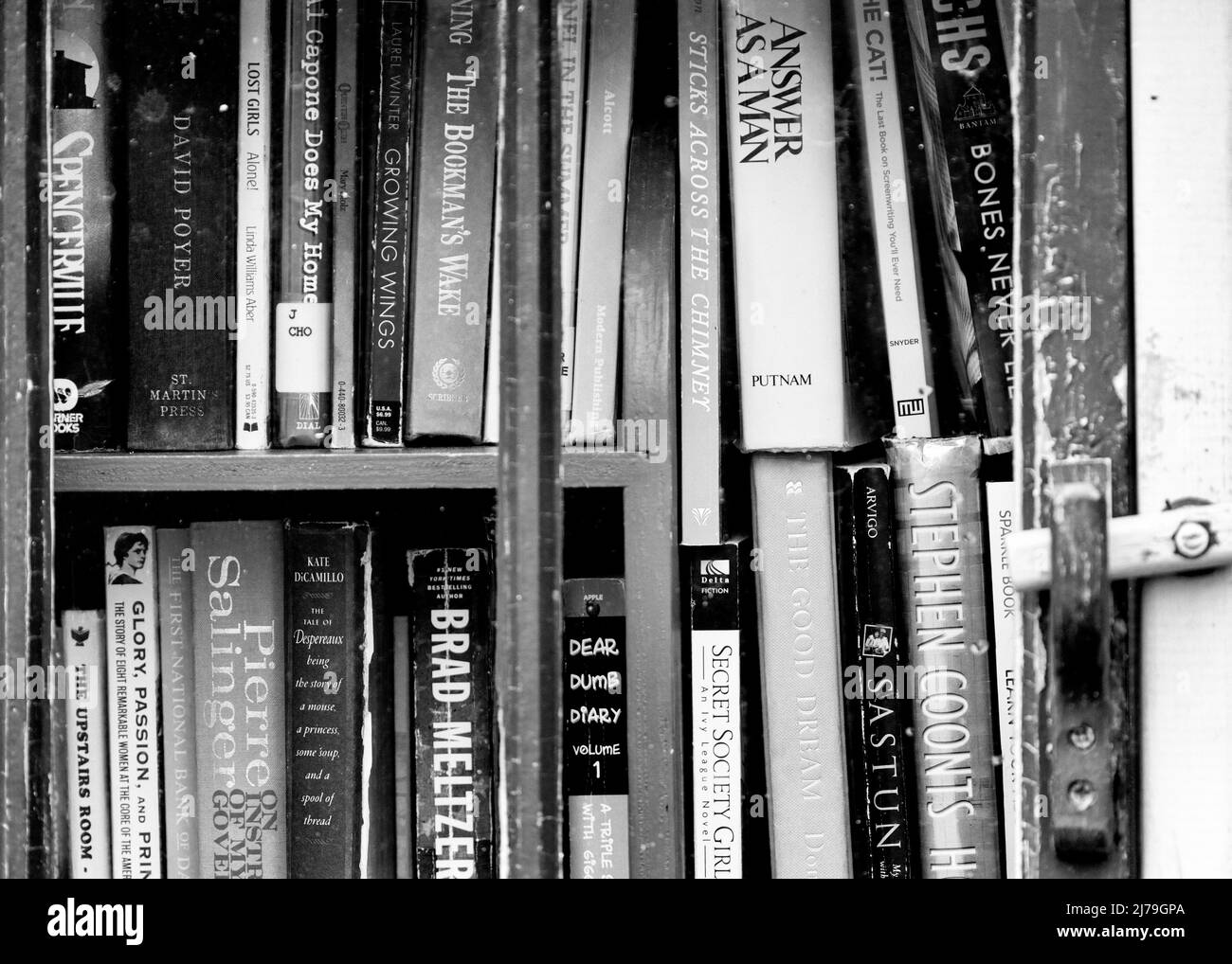 A close-up shot of a tiny, neighborhood library Stock Photo