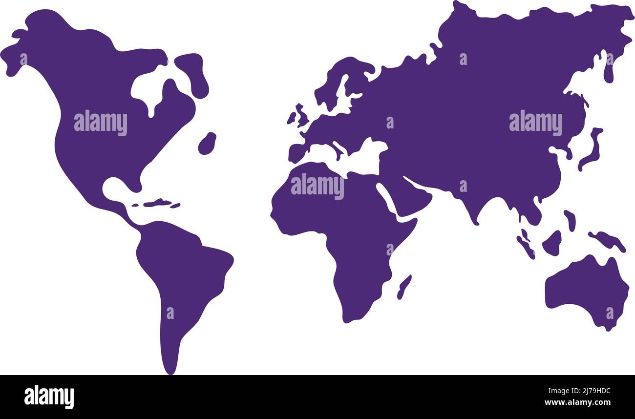 silhouette world map Stock Vector Image & Art - Alamy
