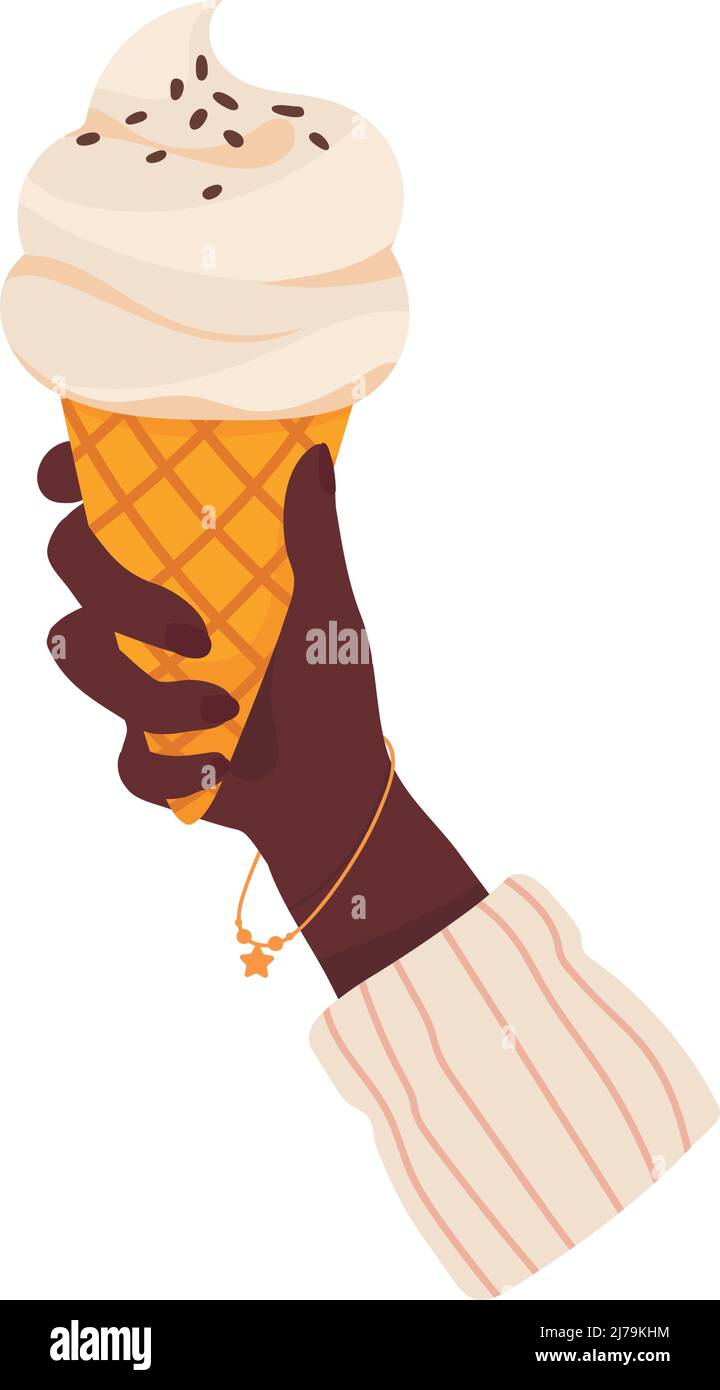 hand holding an ice cream Stock Vector Image & Art - Alamy