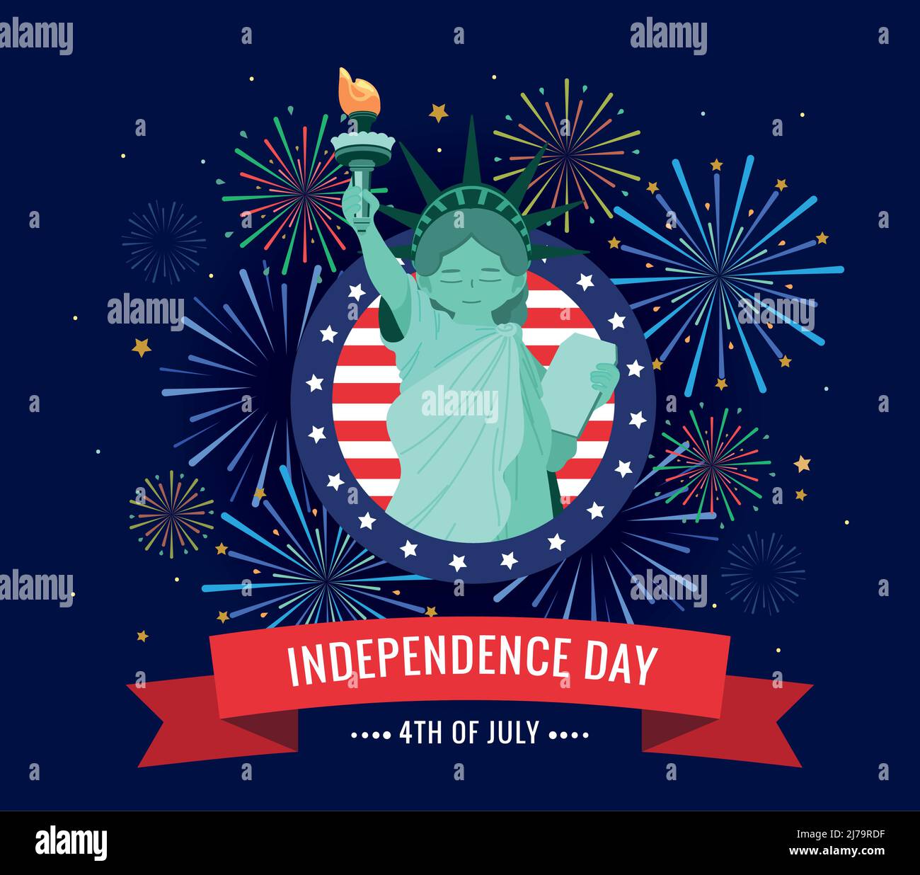 independence day 4th july card Stock Vector Image & Art - Alamy