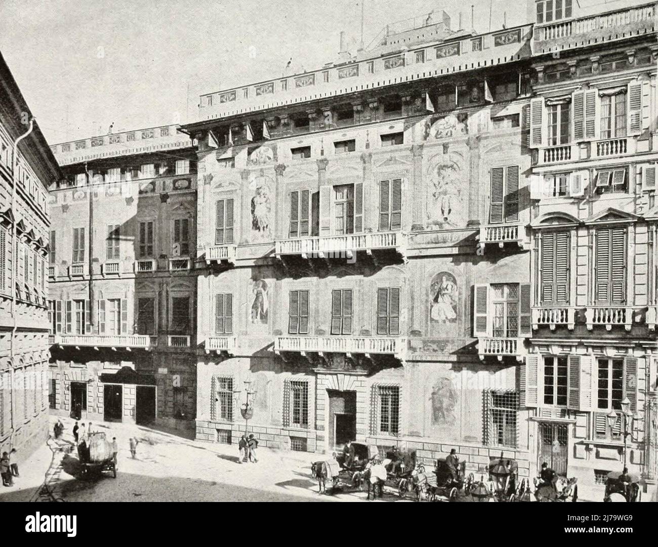 Palazzo Pallavicini, Genoa, Italy, circa 1900 Stock Photo