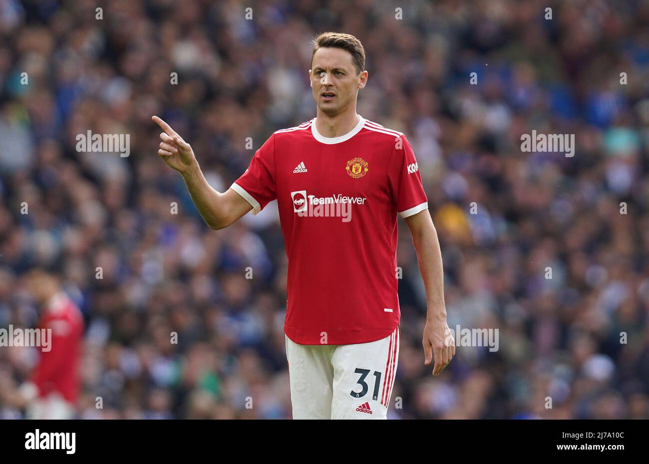 Manchester United's Nemanja Matic during the Premier League match at the AMEX Stadium, Brighton. Picture date: Saturday May 7, 2022. Stock Photo
