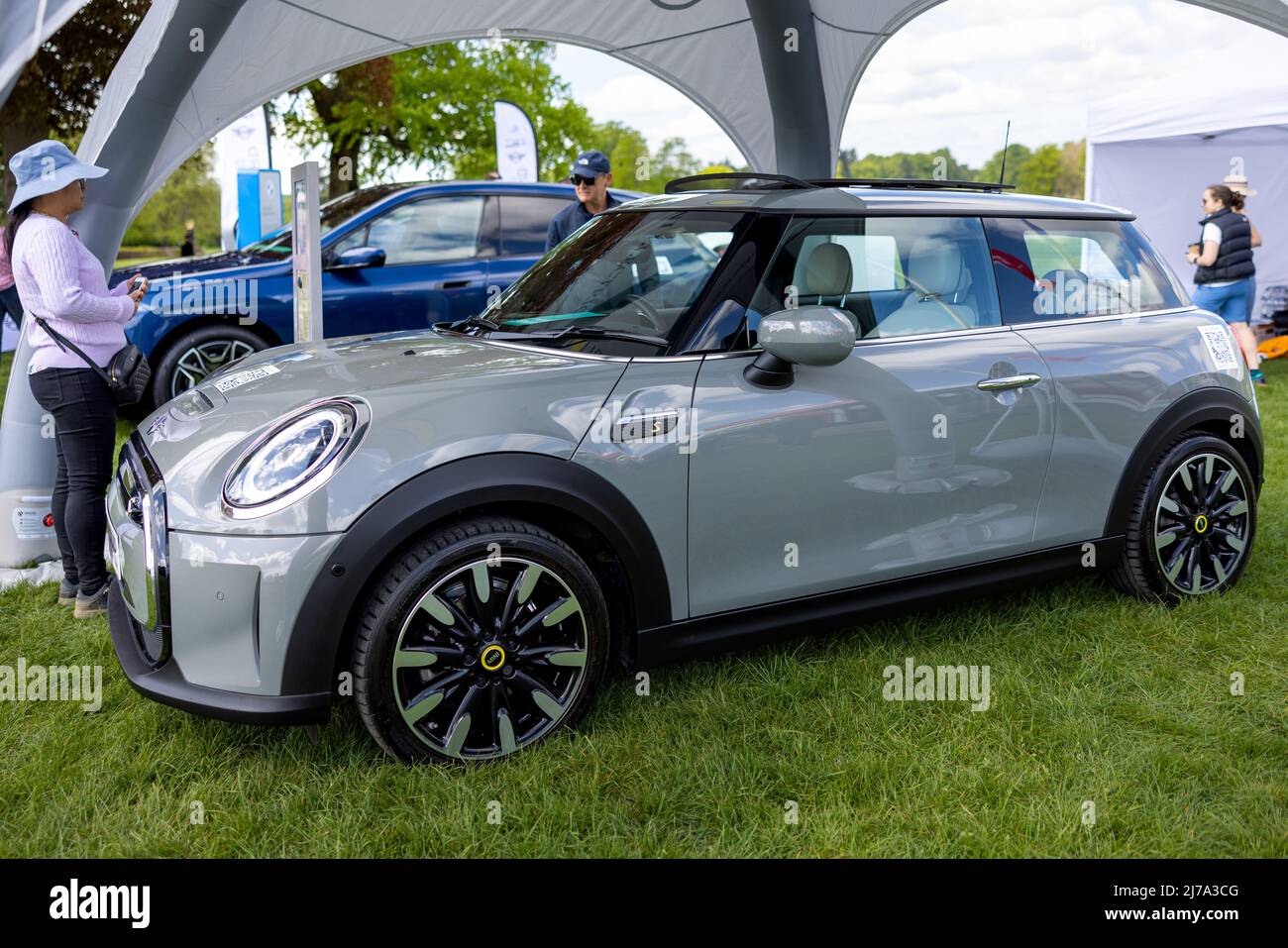 Electric Mini Cooper on display at the EV Live event held at