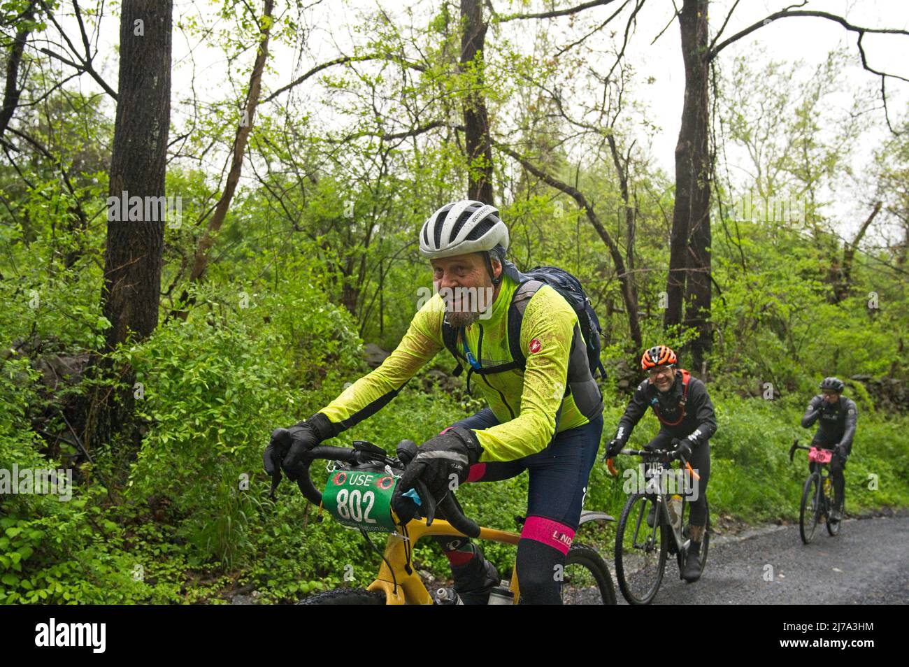 May 7, 2022: Gravel Grinder National Championships raced today in Western Loudoun. Riders were faced with epic weather in the form of rain, wind and c Stock Photo