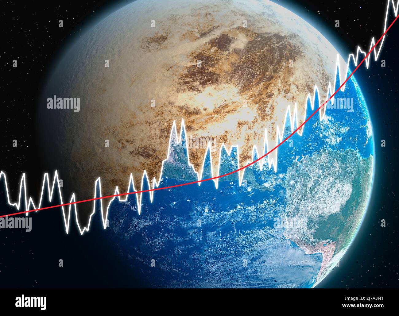 Climate change, conceptual illustration Stock Photo