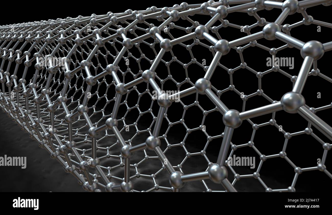 Carbon nanotube, illustration Stock Photo Alamy