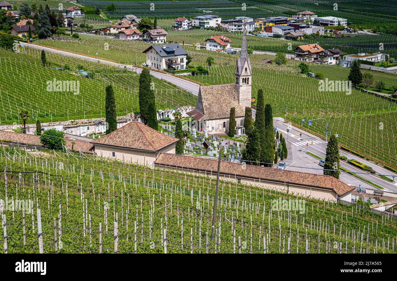 Tramin Village along the wine rote. Tramin is the winegrowing village