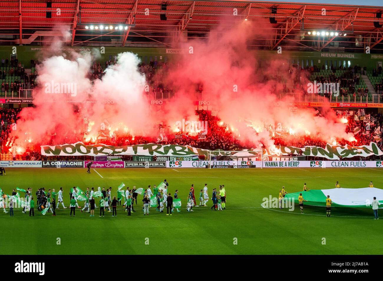 GRONINGEN atmosphere action FC Groningen supporters
